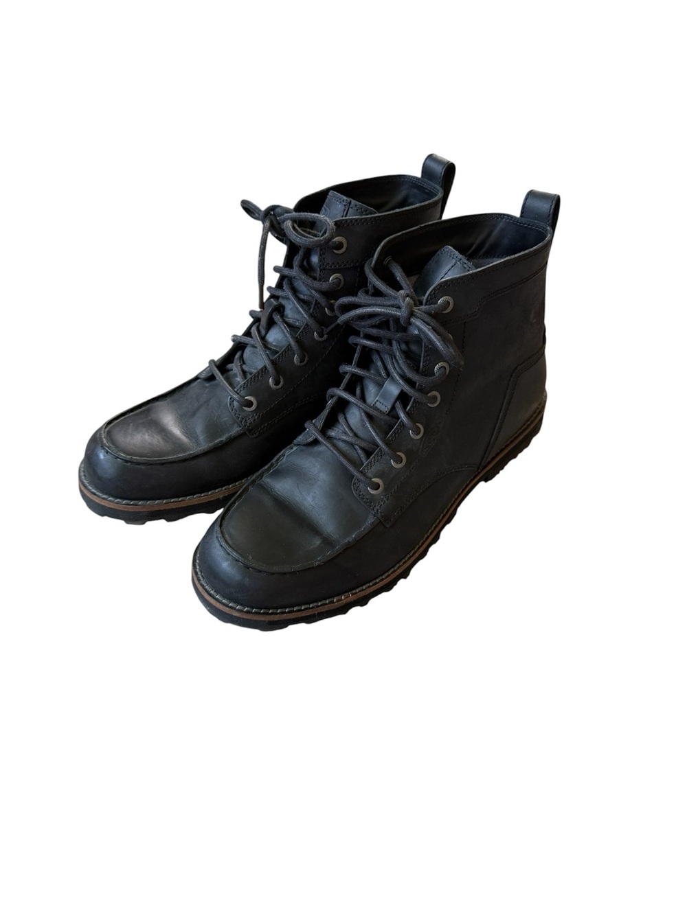 Keen The 59 Moc Toe Work Boots Men’s Size 11.5 Black Leather Lace Up Casual